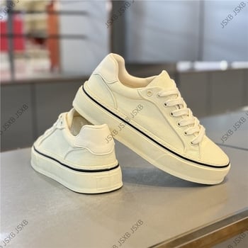 Ανδρικά αθλητικά παπούτσια, άνοιξη 2026, μονόχρωμα καμβά sneakers με χαμηλό ύψος, μαλακή σόλα, κορδόνια, στυλ Forrest Gump.