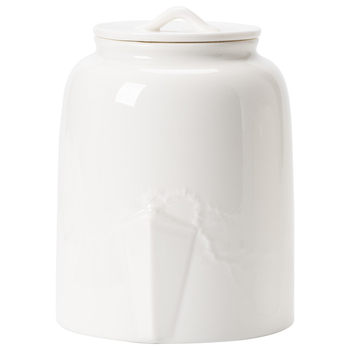 Recipient pentru ceai Dehua din porțelan alb, cu floare de prune, sigilat, rezistent la umezeală, ceramică, capacitate mare