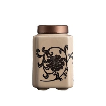 Cutie ceramică etanșă pentru ceai, mică, Pu'er și ceai verde, Longjing, cu logo