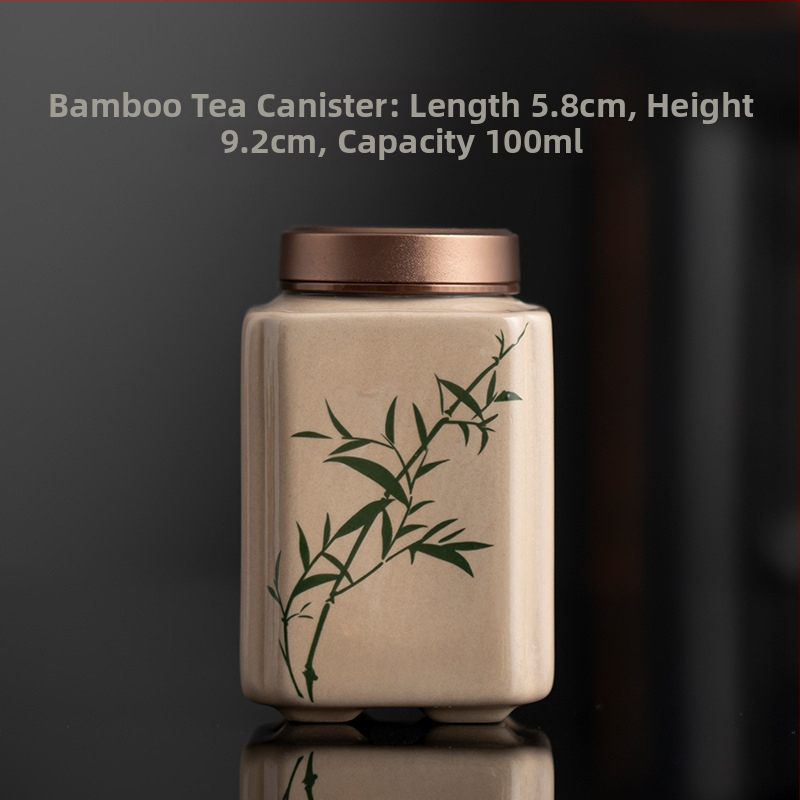 Keramická uzatváracia dóza na čaj, malá veľkosť, Pu'er a zelený čaj, Longjing, s logom