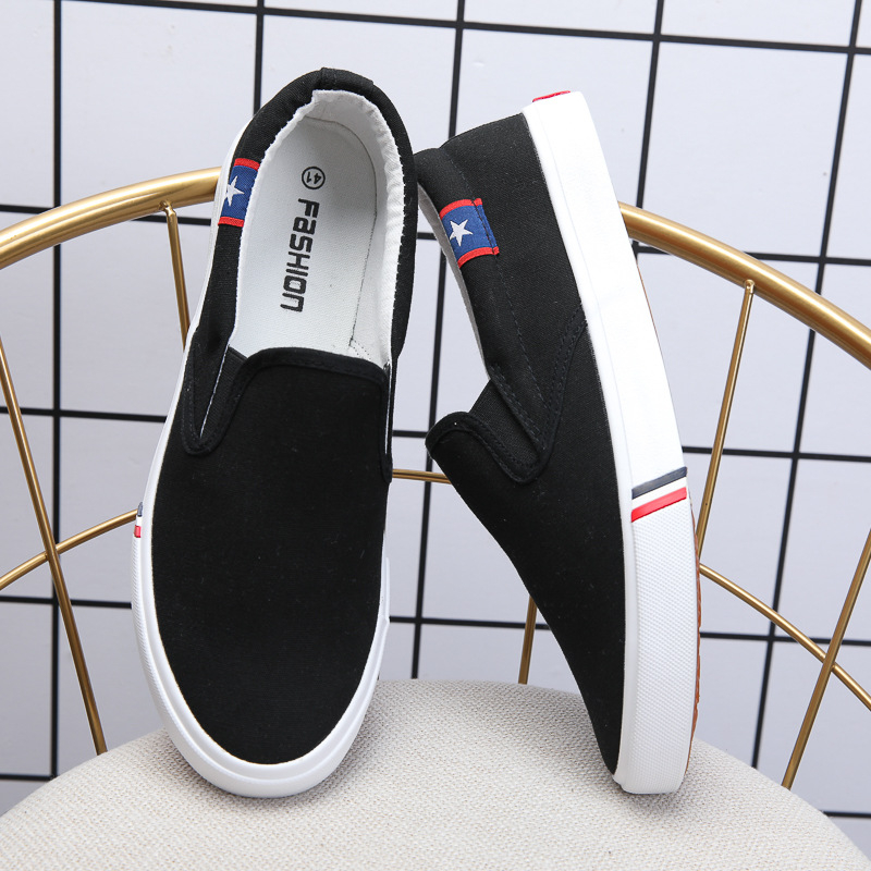 Παπούτσια από καμβά με slip-on σε κορεατικό στυλ, αναπνέοντα, unisex για άνδρες και γυναίκες
