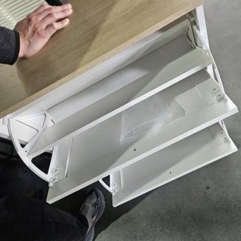 Nastaviteľný regál na topánky s tromi úrovňami, jedno- alebo dvojvrstvová konštrukcia, sklopný kabinet na topánky so skrytým mechanizmom