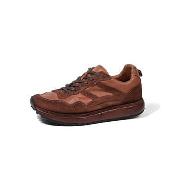 Prané vintage pánske topánky, retro nemecké tréningové topánky, kožené business casual topánky s hrubou podrážkou pre šport a cestovanie.
