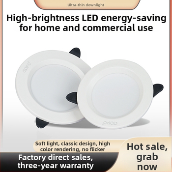 GOPO zabudovaný LED downlight A6LED, 5W–24W, komerčné a kancelárske osvetlenie