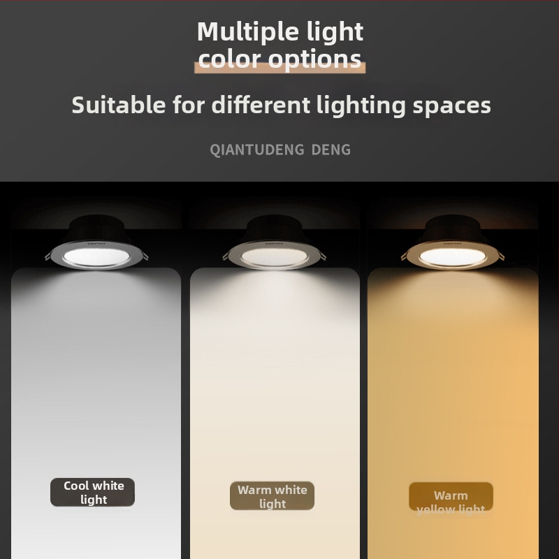 GOPO zabudovaný LED downlight A6LED, 5W–24W, komerčné a kancelárske osvetlenie
