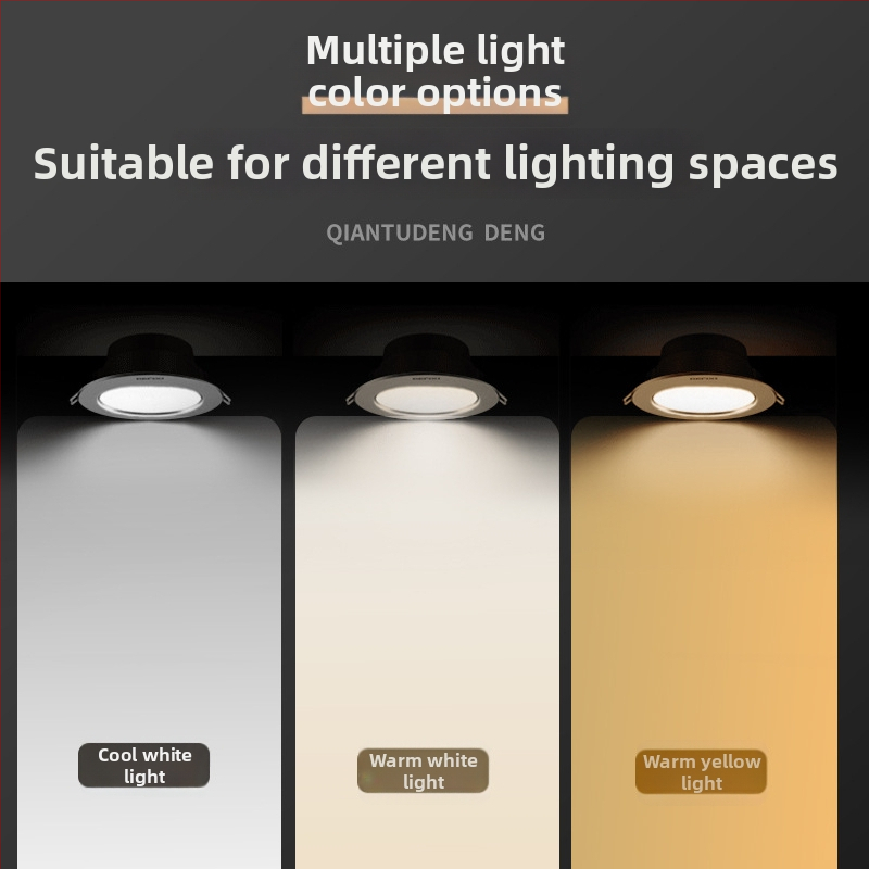 GOPO zabudovaný LED downlight A6LED, 5W–24W, komerčné a kancelárske osvetlenie