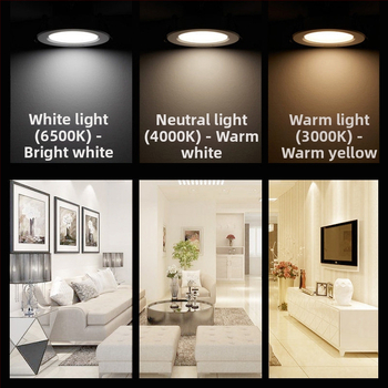 LED zabudovaný stropný downlight, 5W trojfarebný stmievateľný svetelný zdroj pre obývačku a chodbu, Cat-Eye reflektor