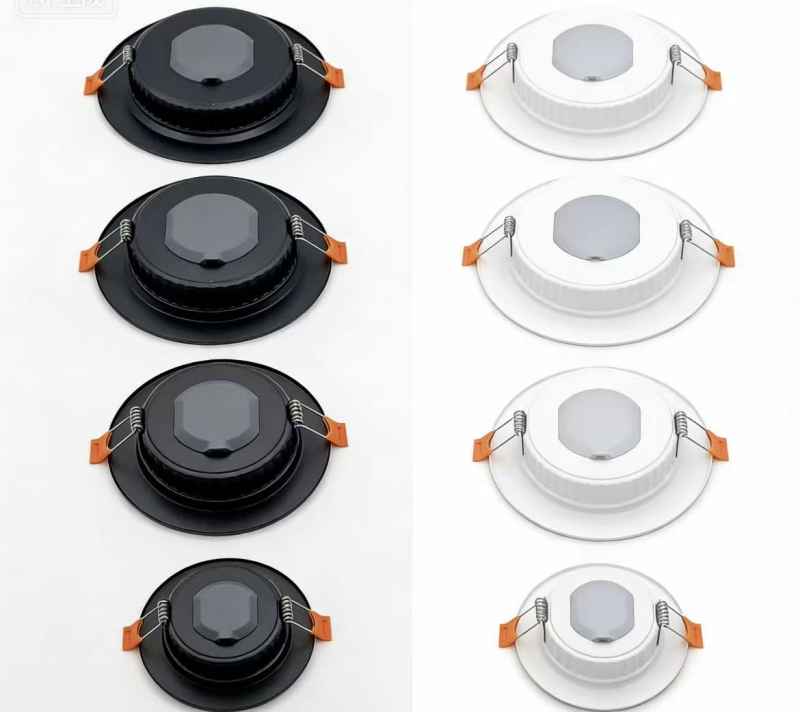 LED beépített mennyezeti downlight, 5W háromszínű, állítható fény nappalira és folyosóra, Cat-Eye spot