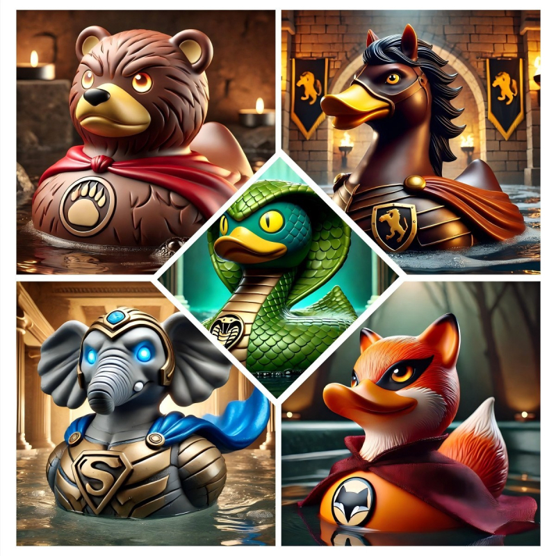 Γλυκιά πάπια από ρητίνη για οικιακή διακόσμηση, επιτραπέζιο διακοσμητικό, δημιουργικό μικρό διακοσμητικό