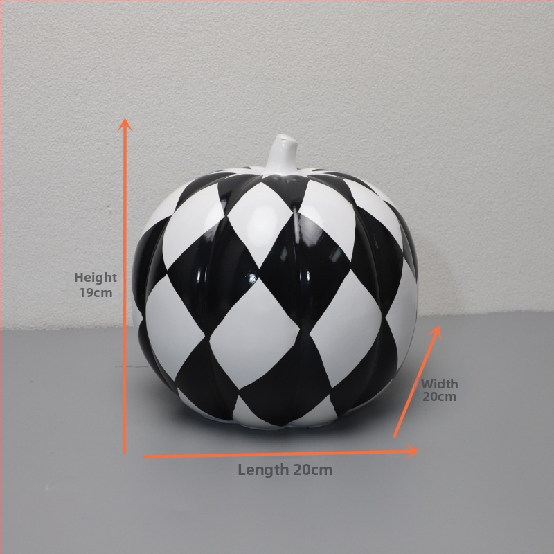 Nordický minimalistický moderný ornament z živice vo forme tekvice pre domáce dekorácie, decentný luxusný akcent do obývačky