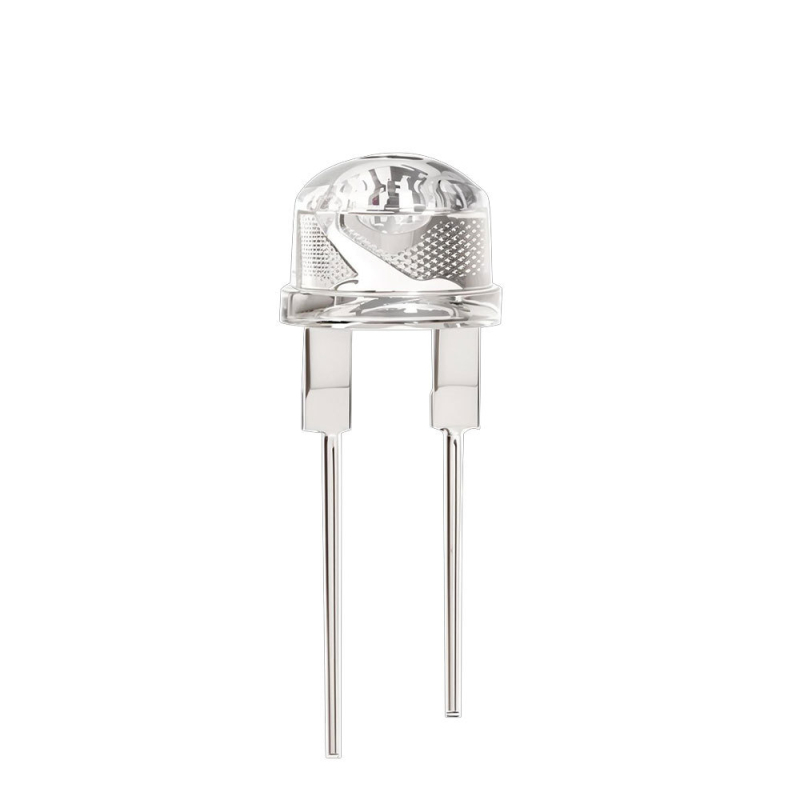 F8mm straw hat LED gyöngyök, inline 0.5W, fehér LED