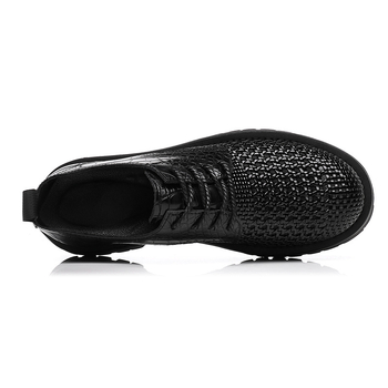 Sandale din piele pentru bărbați, design aerisit cu decupaje, creștere înălțime în interior, vârf rotund, încălțăminte versatilă business-casual