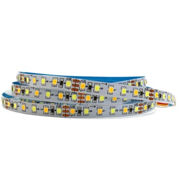 LED лента за гардероб, 12V, 2835 LED, двойна цветова температура, 120 LED, ширина 8 мм, ниско напрежение, рамка с две панели
