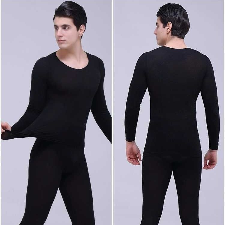 Set de lenjerie termică cu temperatură constantă de 37°C, ultra-subțire, fără cusături, pentru bărbați și femei, în mărime plus, top și pantaloni de toamnă, conturează silueta și oferă căldură