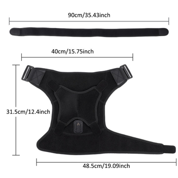 Vyhrievaná EMS masážna podložka na rameno s vibráciou, fyzioterapeutický masér, bezdrôtové ovládanie, ovládanie cez aplikáciu