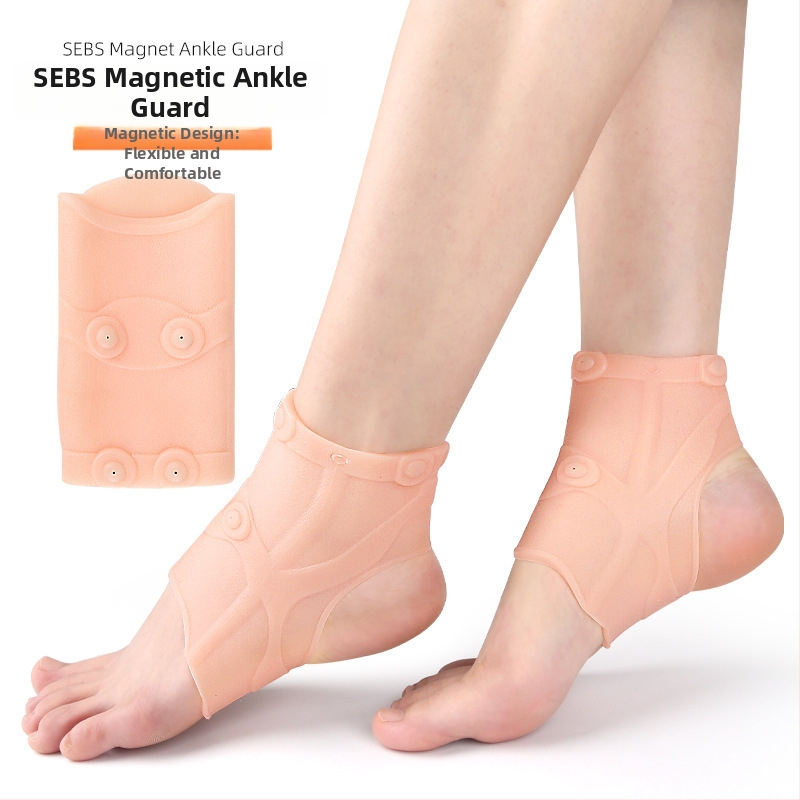 Unisex magnetická ortéza členka na šport, priedušná ochrana, ľahko sa nosí, elastické nastavenie, jedna veľkosť, telová farba