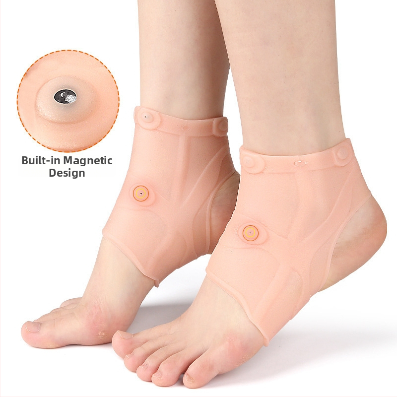 Unisex magnetická ortéza členka na šport, priedušná ochrana, ľahko sa nosí, elastické nastavenie, jedna veľkosť, telová farba