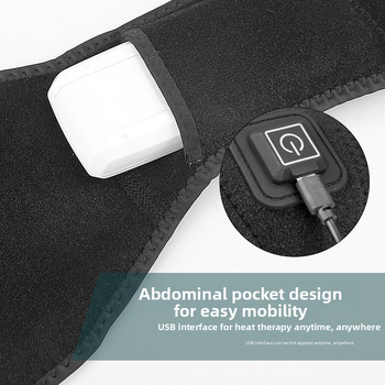 USB vyhrievací pás na pás, tri nastaviteľné úrovne, unisex, elektrické vykurovanie, regulácia teploty pre pás a brucho