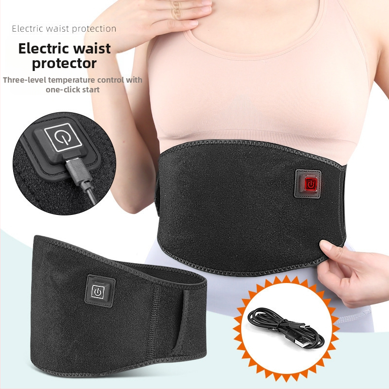 USB vyhrievací pás na pás, tri nastaviteľné úrovne, unisex, elektrické vykurovanie, regulácia teploty pre pás a brucho