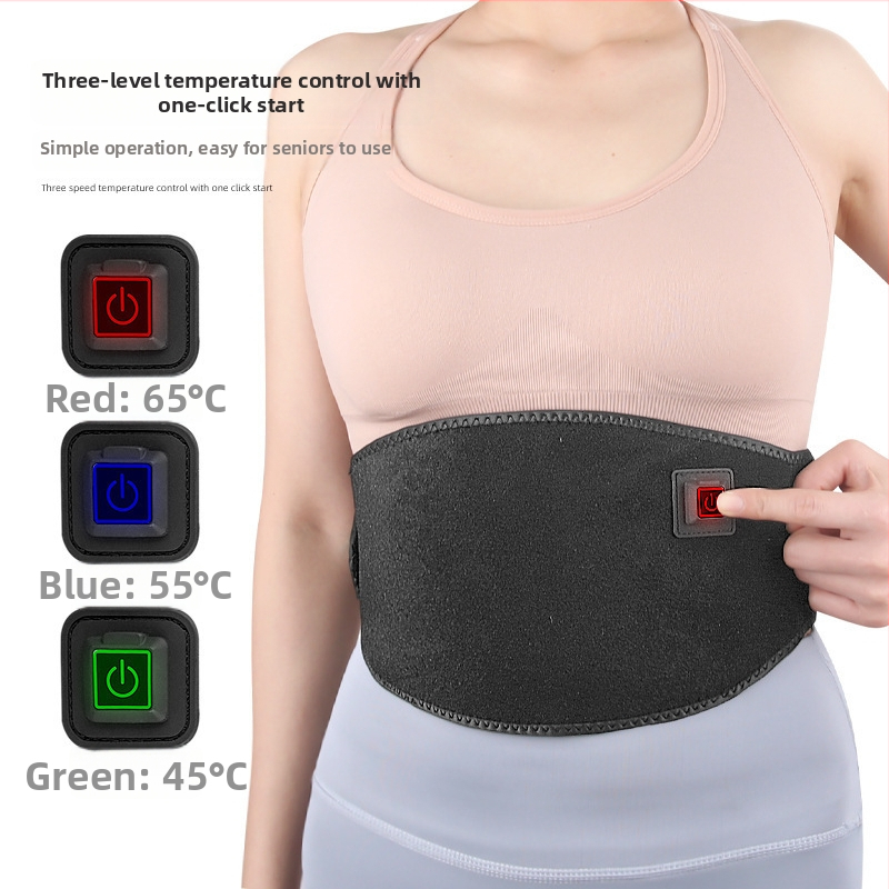 USB vyhrievací pás na pás, tri nastaviteľné úrovne, unisex, elektrické vykurovanie, regulácia teploty pre pás a brucho