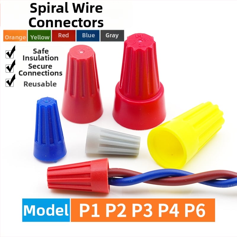 Spirálisan crimpelt sapka, rugós terminál vezetékcsatlakozó, forgó terminálblokk P1/P2/P3/P4/P6