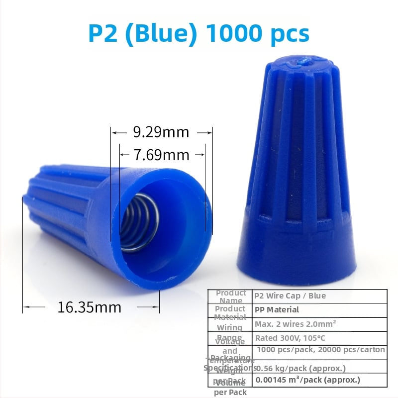 Spirálisan crimpelt sapka, rugós terminál vezetékcsatlakozó, forgó terminálblokk P1/P2/P3/P4/P6