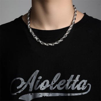 Unisex náhrdelník z titánovej ocele s hrubým reťazom, európsko-americký hip-hop štýl, vysoká kvalita, vintage vzhľad