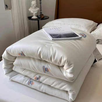 Κουβέρτα Tencel Cotton Jacquard με γέμισμα από ίνες σόγιας, για όλες τις εποχές, παχιά ζεστασιά το χειμώνα, πολυτελής υψηλής ποιότητας για διπλό κρεβάτι