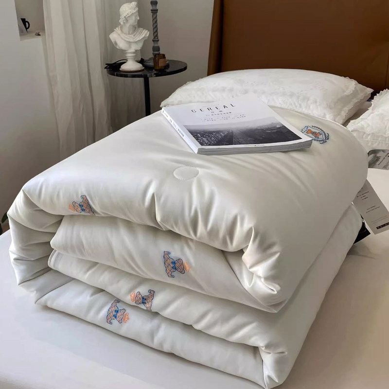 Κουβέρτα Tencel Cotton Jacquard με γέμισμα από ίνες σόγιας, για όλες τις εποχές, παχιά ζεστασιά το χειμώνα, πολυτελής υψηλής ποιότητας για διπλό κρεβάτι