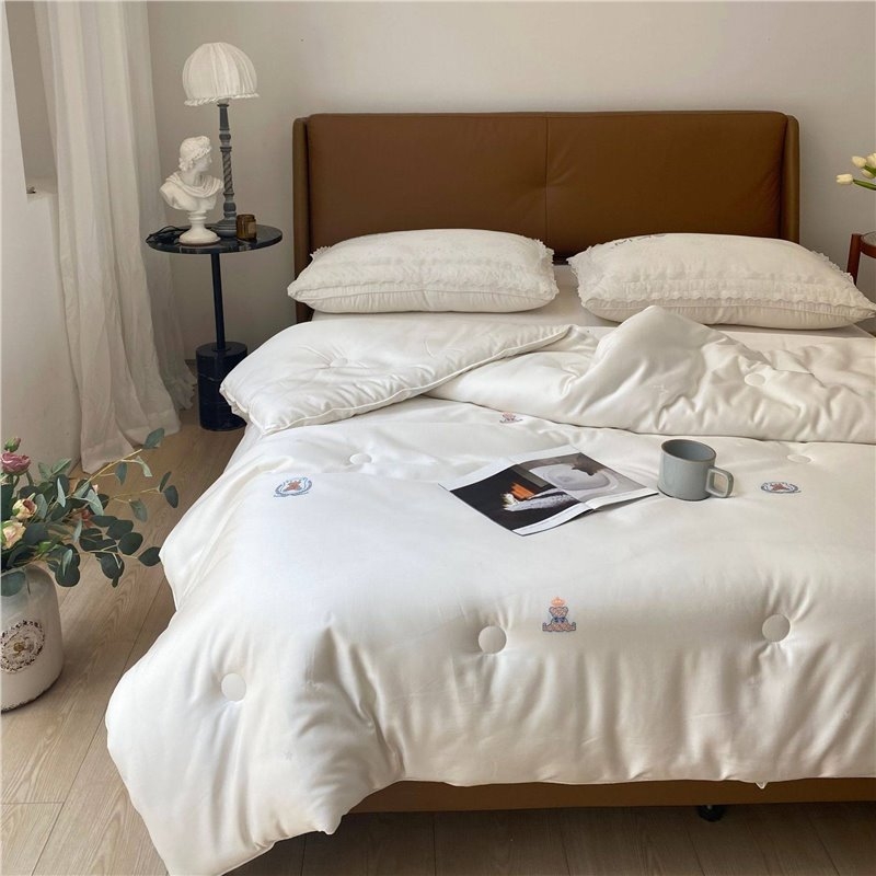 Κουβέρτα Tencel Cotton Jacquard με γέμισμα από ίνες σόγιας, για όλες τις εποχές, παχιά ζεστασιά το χειμώνα, πολυτελής υψηλής ποιότητας για διπλό κρεβάτι