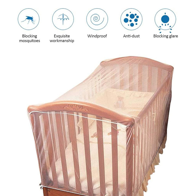 Sklopná sieť proti komárom pre detskú postieľku, bez montáže, ochranný kryt, minimalistický dizajn