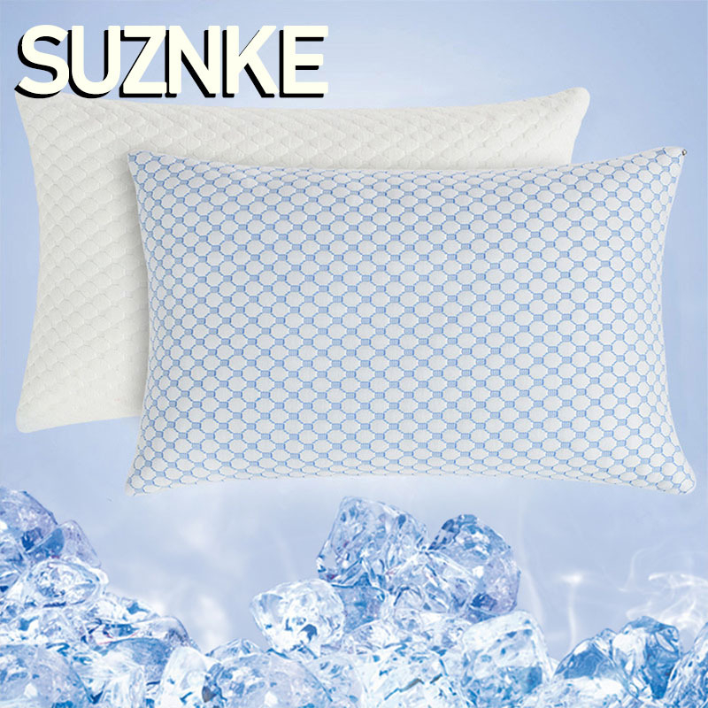 Shuzunke latex μαξιλάρι με δροσιστικό ύφασμα, αργή επαναφορά, ορθογώνιο σχήμα