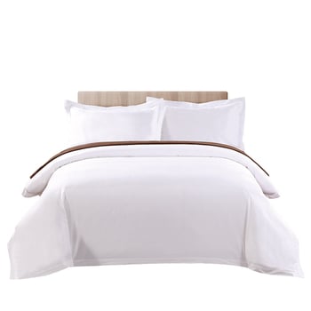 Biely bavlnený saténový set na posteľ s 60 vláknami, štvordielna súprava pre hotel