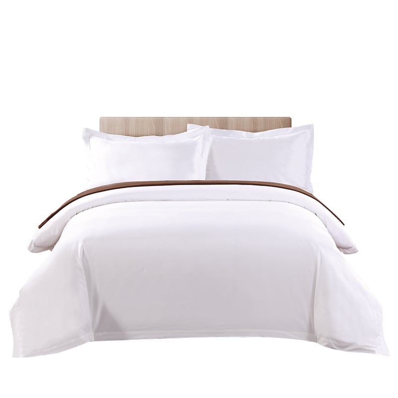 Biely bavlnený saténový set na posteľ s 60 vláknami, štvordielna súprava pre hotel