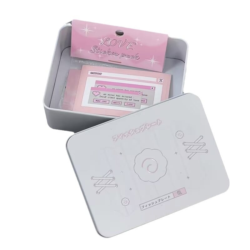 Malá kovová krabička s vekom, roztomilým motívom ryby, štýl Instagram, stolný úložný box na kancelárske potreby, 12×9×4 cm