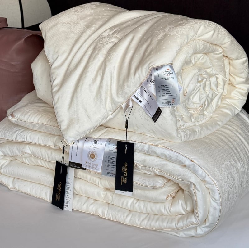 Premium deka od Tencel pamuka s jacquardom, svila i vlakna soje, s dvostrukim proteinskim punjenjem, za sve sezone, debeli zimski toplinski dodatak