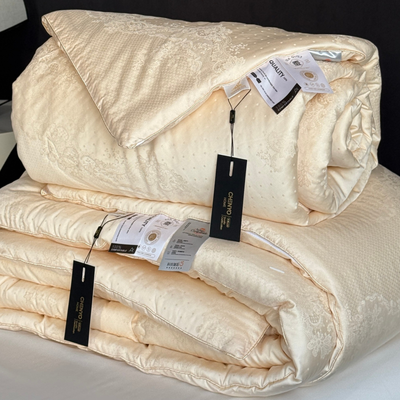 Premium deka od Tencel pamuka s jacquardom, svila i vlakna soje, s dvostrukim proteinskim punjenjem, za sve sezone, debeli zimski toplinski dodatak