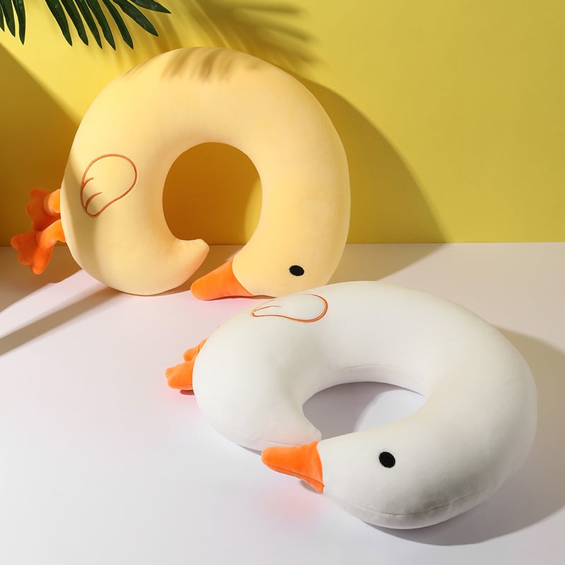 U alakú nyakpárna habgolyó töltettel, Crystal Velvet anyaggal, modern minimalist dizájn