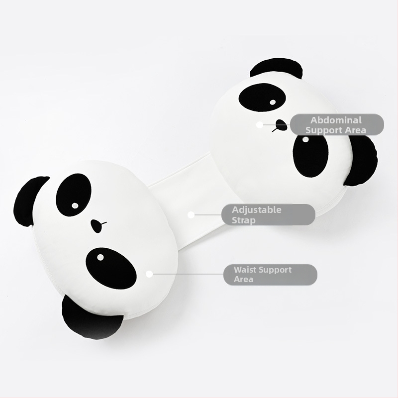 Tehotenský vankúš s motívom Panda, podpora brucha a bokov, na spanie na boku, pohodlný a priedušný vankúš pre tehotné