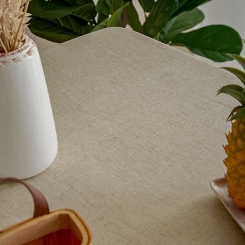Obrus z bavlno-lenového materiálu, minimalistický štýl, svetlý luxus, jednofarebný obdĺžnikový pre stôl, olejovzdorný a protišmykový, geometrický vzor a veselé zvieratá