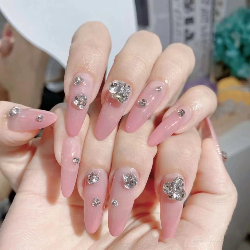 Kónické rhinestones na nechty, krabička s 12 priehradkami, ultra lesklé sklenené kamienky, AB duhové farby, jasná biela, na nechty a DIY šperky