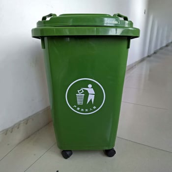 Vonku 120 L odpadkový kôš s kolieskami, extra veľký skladovací kontajner pre obytné zóny, ekologický HDPE plast