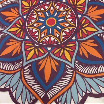 Mandala tvar kuchynská podložka z diatomitu, vodotesná, protišmyková, savá, bohémskeho štýlu drenážna podložka