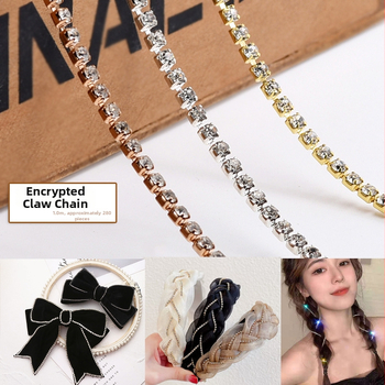 3 mm umelý diamantový kryštál, hustý retiazok pre DIY šperky, doplnky do vlasov (ponky, čelenky) a materiál na lepenie kamienkov