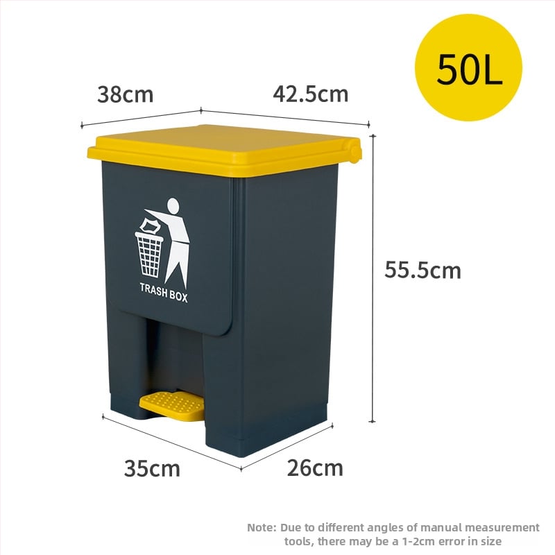 50 litrový pedálový kôš na triedenie odpadu s viečkom, veľká kapacita, domáce aj komerčné použitie, kuchyňa, kancelária, vonkajšie priestory