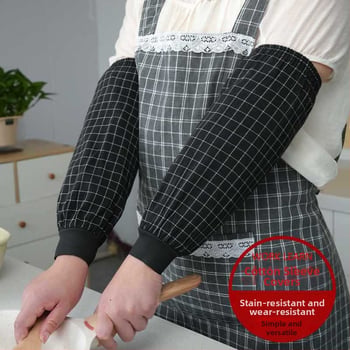Unisex dlhé bavlnené ochranné rukávy do kuchyne, proti zašpineniu, jeseň-zima