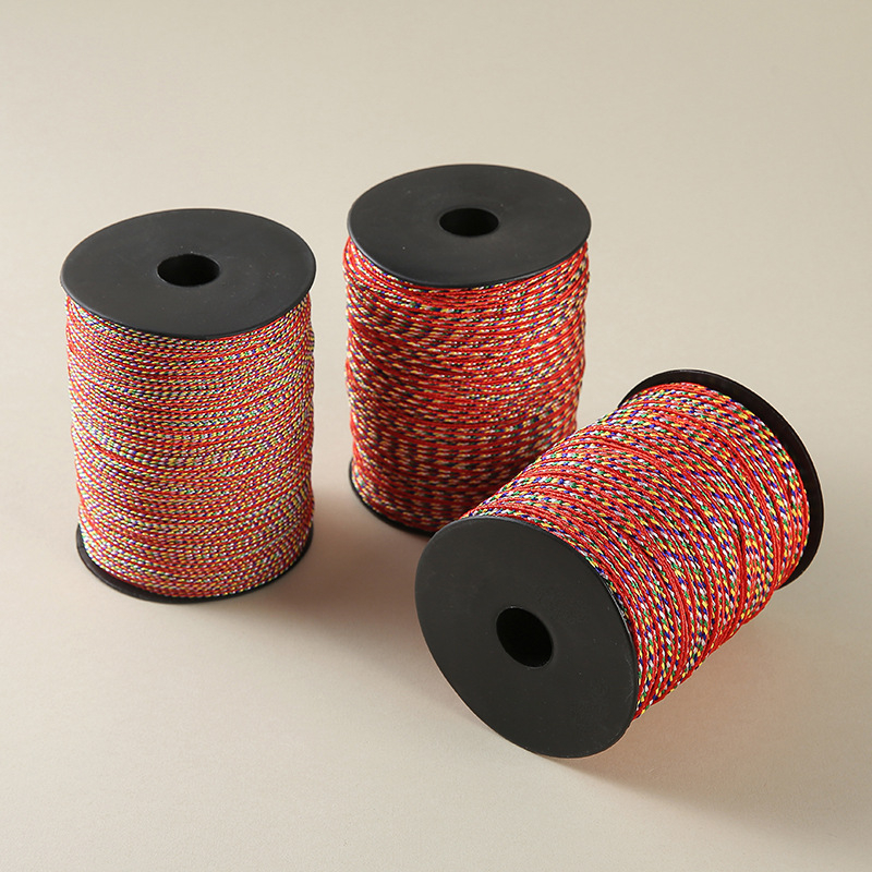 DIY viacfarebná šnúrka na náramky, veľký rol, polyester, diamantový uzol pre Festival draka