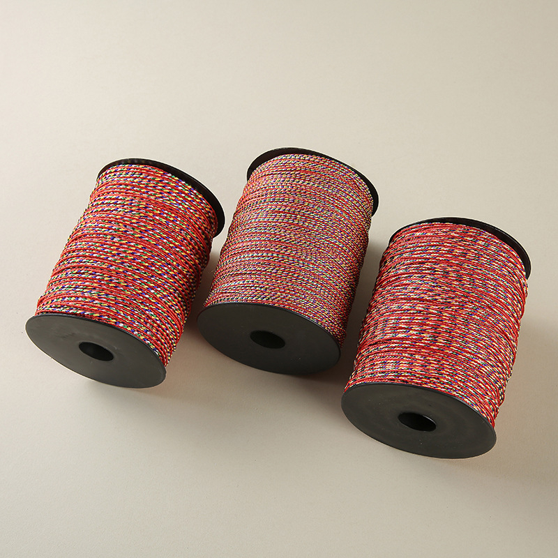 DIY viacfarebná šnúrka na náramky, veľký rol, polyester, diamantový uzol pre Festival draka