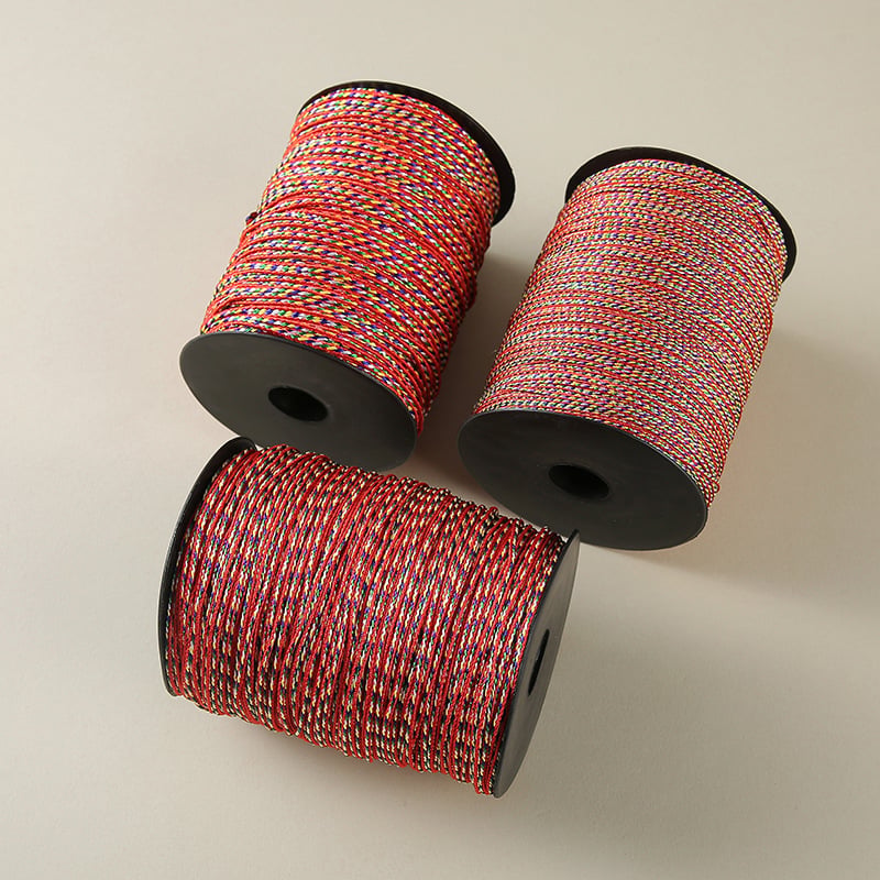 DIY viacfarebná šnúrka na náramky, veľký rol, polyester, diamantový uzol pre Festival draka