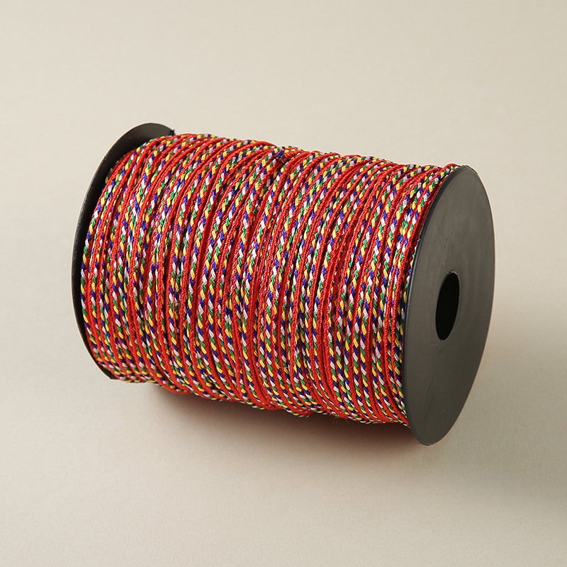 DIY viacfarebná šnúrka na náramky, veľký rol, polyester, diamantový uzol pre Festival draka